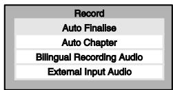 TOSHIBA RD-XV45 - Select "Record" using [Cursor ▲ / ▼], then press [ENTER]. - 1