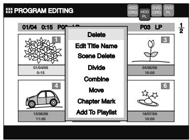 TOSHIBA RD-XV45 - Select "Edit" using [Cursor ▲ / ▼], then press [ENTER]. - 1