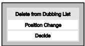TOSHIBA RD-XV45 - Deleting a programme from the Dubbing List - 1