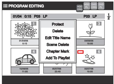 TOSHIBA RD-XV45 - Select "Edit" using [Cursor ▲ / ▼], then press [ENTER]. - 1