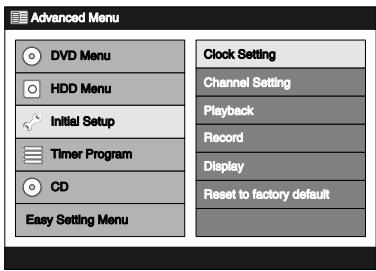 TOSHIBA RD-XV45 - Press [SETUP]. - 2