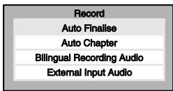 TOSHIBA RD-XV45 - Select "Record" using [Cursor ▲ / ▼], then press [ENTER]. - 1