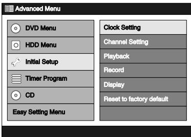 TOSHIBA RD-XV45 - How to use Setup Menus: - 2
