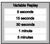 TOSHIBA RD-XV45 - Variable Replay (Default: 30 seconds) - 1