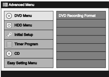 TOSHIBA RD-XV45 - How to use Setup Menus: - 1