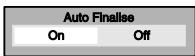 TOSHIBA RD-XV45 - Select "Auto Finalise" using [Cursor ▲ / ▼], then press [ENTER]. - 1
