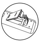 TOSHIBA RD-XV45 - Installing batteries in the remote control - 1