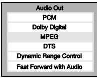 TOSHIBA RD-XV45 - Select "Audio Out" using [Cursor ▲ / ▼], then press [ENTER]. - 1