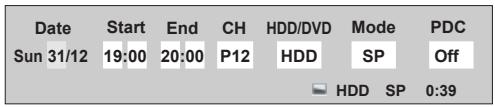 TOSHIBA RD-XV45 - To change the setting of a programme: - 1