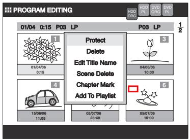 TOSHIBA RD-XV45 - Select "Edit" using [Cursor ▲ / ▼], then press [ENTER]. - 1