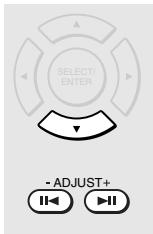 SELECT/ ENTER - ADJUST+