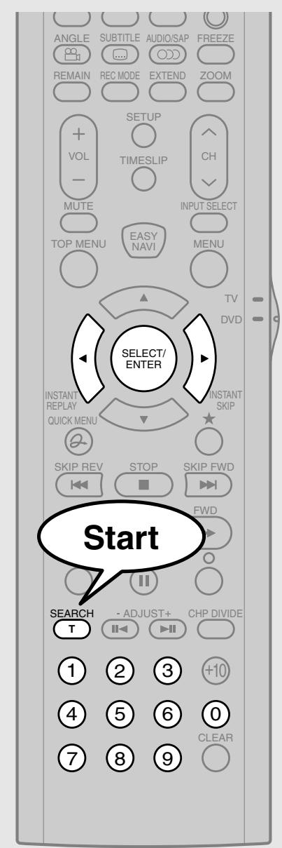 ANGLE SUBTITLE AUDIO/SAP FREEZE REMAIN REC MODE EXTEND ZOOM SETUP VOL - TIMESLIP CH MUTE INPUT SELECT TOP MENU EASY NAVI MENU ▲ TV DVD SELECT/ ENTER INSTANT REPLAY QUICK MENU INSTANT SKIP SKIP REV STOP SKIP FWD FWD Search - ADJUST+ CHP DIVIDE T 1 2 3 +10 4 5 6 0 7 8 9 CLEAR