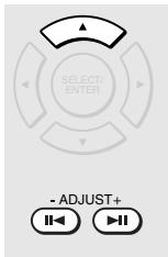 SELECT/ ENTER - ADJUST+