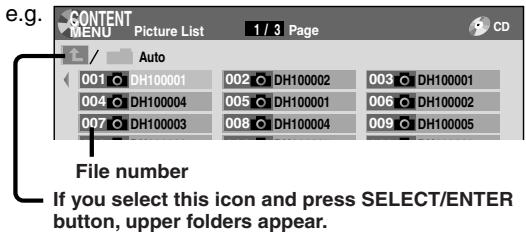 TOSHIBA D-R4 - ● On "CONTENT MENU Picture List" - 1