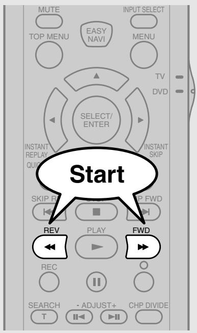 MUTE TOP MENU EASY NAVI INPUT SELECT MENU TV DVD SELECT/ ENTER INSTANT REPLAY- QUICK INSTANT SKIP SKIP R FWD REV PLAY FWD REC SEARCH - ADJUST+ T CHP DIVIDE