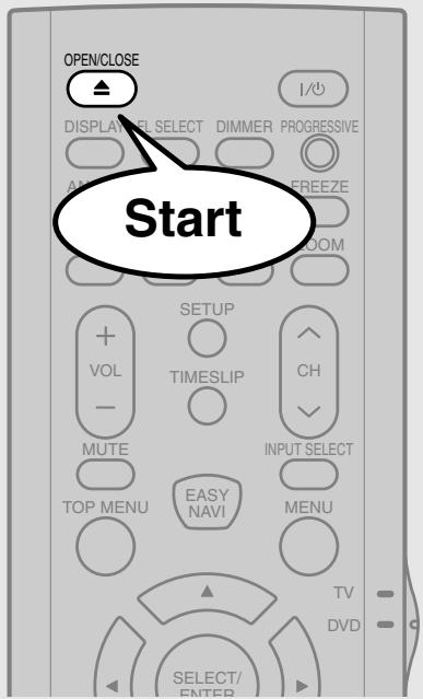 OPEN/CLOSE ▲ DISPLAY/SEL SELECT DIMMER PROGRESSIVE AMOUNT FREEZE ROOM SETUP VOL TIMESLIP CH MUTE INPUT SELECT TOP MENU EASY NAVI MENU TV DVD SELECT/ ENTER