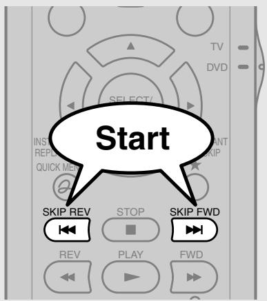 Start SKIP REV STOP SKIP FWD REV PLAY FWD