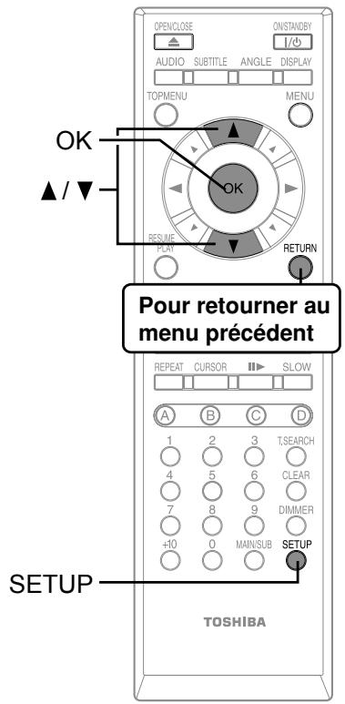 TOSHIBA HD-A3 - Personnalisation des réglages de fonction - 1