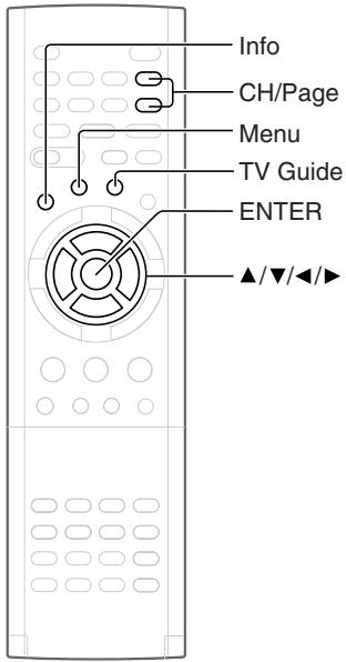 TOSHIBA RD-XS34 - ■ Entering TV Guide On Screen mode Press TV Guide. - 1