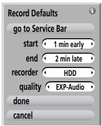 TOSHIBA RD-XS34 - To change recording defaults - 1