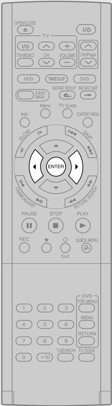 TOSHIBA RD-XS34 - Press ▲/▼/◄/► to select the chapter menu. - 2