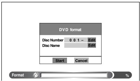 TOSHIBA RD-XS34 - Initializing a DVD-RAM/RW disc (Logical Format) - 3