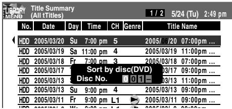 TOSHIBA RD-XS34 - Sort by disc(DVD) - 1