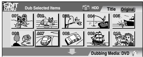 TOSHIBA RD-XS34 - Press ▲ / ▼ / ◀/▶ to select a part (a title or chapter) to copy. - 2