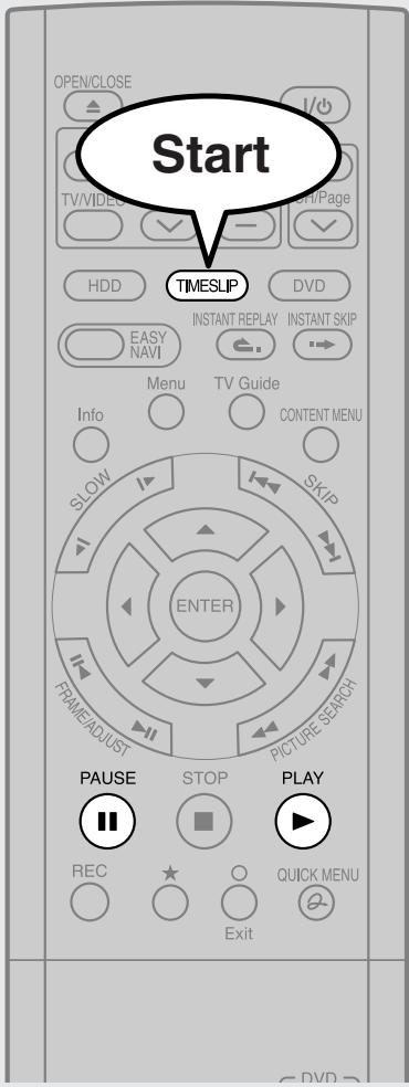 TOSHIBA RD-XS34 - Pausing a TV broadcast to resume later (Pause TV) - 1