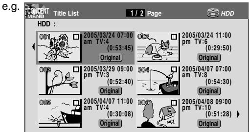 TOSHIBA RD-XS34 - Press CONTENT MENU. - 2