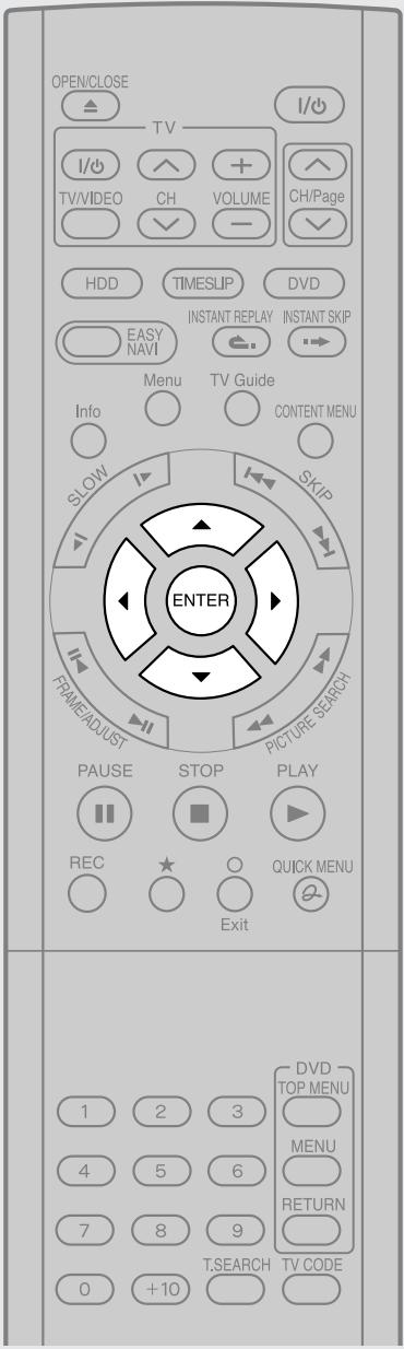 TOSHIBA RD-XS34 - Press ENTER. - 3