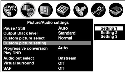 TOSHIBA RD-XS34 - Custom picture setting - 1