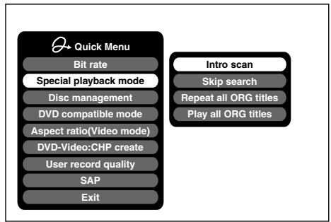 TOSHIBA RD-XS34 - ■ Playing all titles (original) in a disc (Play All ORG Titles) - 1