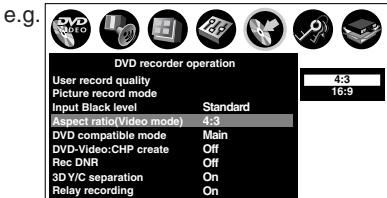 TOSHIBA RD-XS34 - Press ▲ / ▼ to select an item and press ENTER. - 2