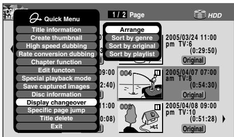TOSHIBA RD-XS34 - ■ Changing the order of titles - 1