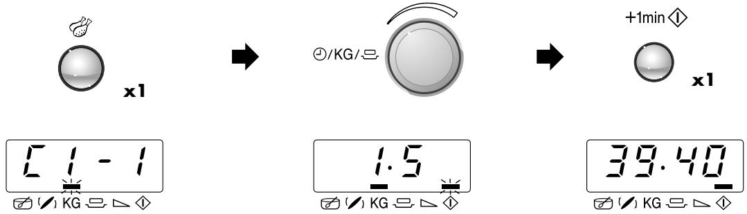 SHARP R-24ST/2B34 - Esempio 1 per MENU EXPRESS: - 1
