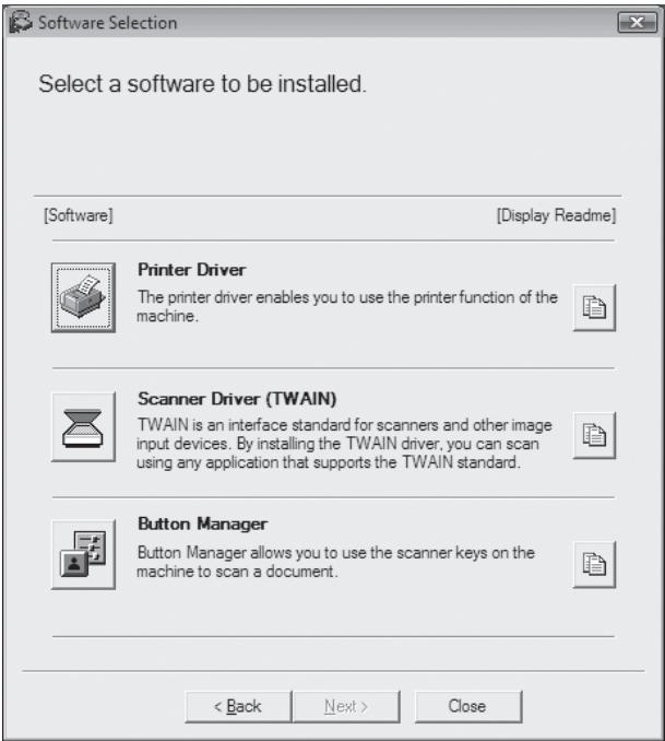 SHARP R-D - Click the "Printer Driver" button. - 1