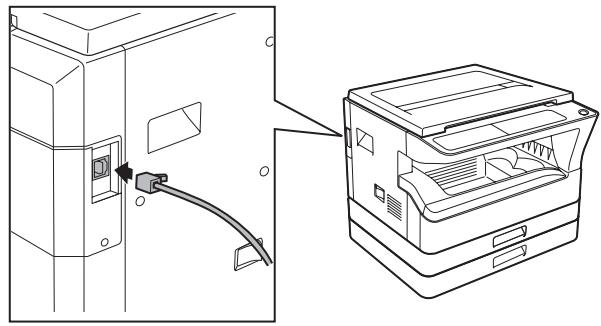 SHARP R-N - Insert the LAN cable into the LAN connector on the machine. - 1