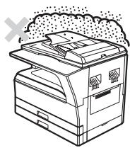 SHARP R-N - Do not install your machine in areas that are: - 1