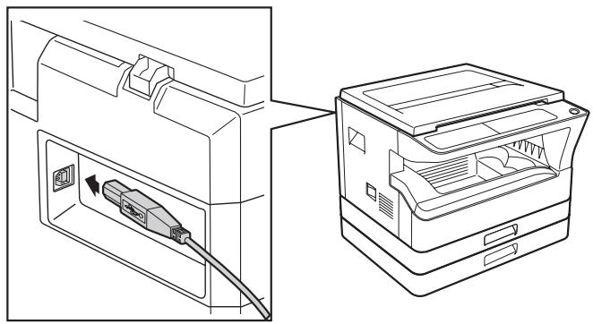 SHARP R-N - Insert the cable into the USB connector on the machine. - 1