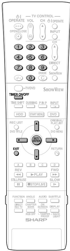 SHARP DV-HR300F - Press / or the Number buttons to enter the start time, hours first, then minutes then press. - 2