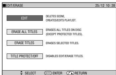SHARP DV-HR300F - Press / to select "EDIT", then press SET/ENTER. - 1