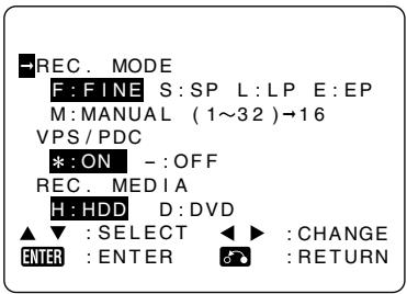 SHARP DV-HR300F - Press / or the Number buttons to enter the stop time, then press. - 1