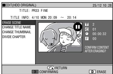 SHARP DV-HR300S - Press SET/ENTER when you reach the end of scene to be erased. - 1