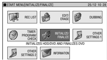 SHARP DV-HR300S - Basic Operation for INITIALIZE/FINALIZE - 1