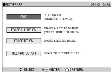 SHARP DV-HR300S - Press / to select "EDIT", then press SET/ENTER. - 1