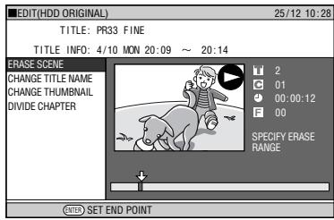 SHARP DV-HR300S - Press SET/ENTER when you reach the scene to be erased. - 1