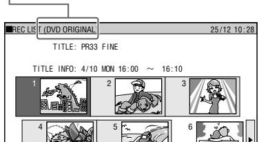 SHARP DV-HR300S - Switching at the REC LIST - 1