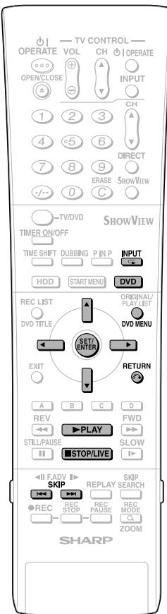 SHARP DV-HR300S - Press SET/ENTER. - 1
