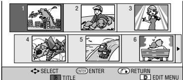1 2 3 4 5 6 SELECT ENTER ENTER RETURN TITLE EDIT MENU